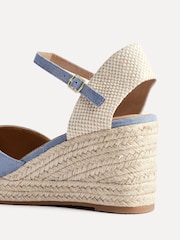 Linzi Blue Present Closed-Toe Wedge Sandals - Image 5 of 5