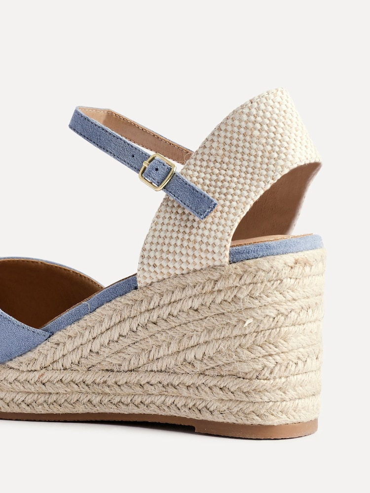 Linzi Blue Present Closed-Toe Wedge Sandals - Image 5 of 5 Linzi Blue Present Closed-Toe Wedge Sandals - Image 5 of 5