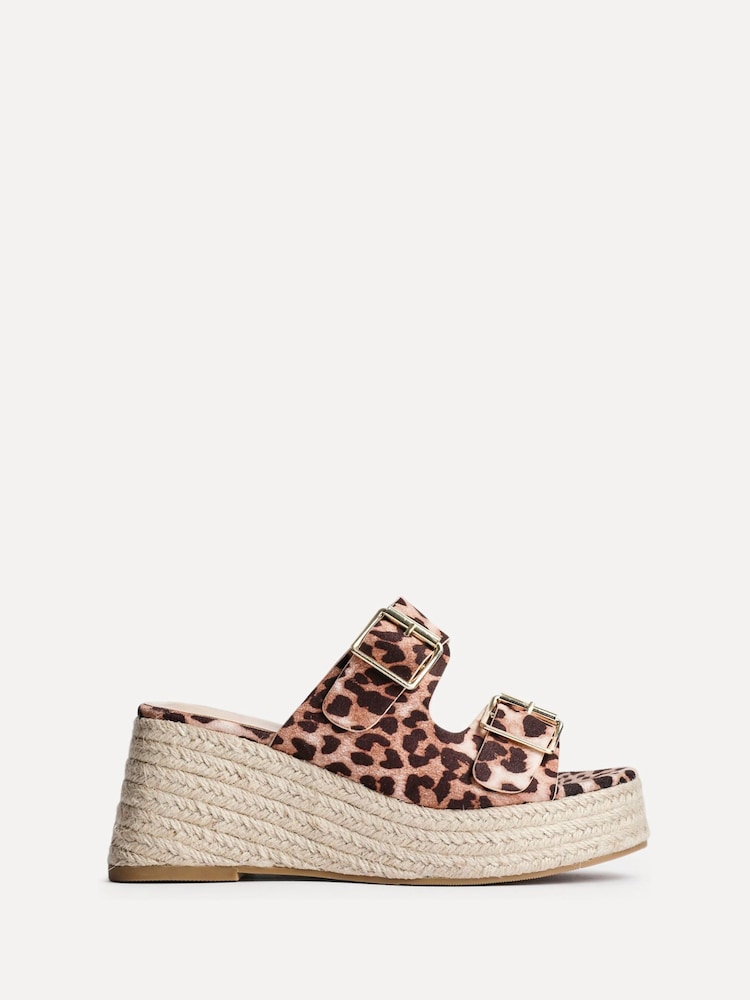Linzi Animal Impact Wedge Mules With Buckle Details - Image 2 of 5