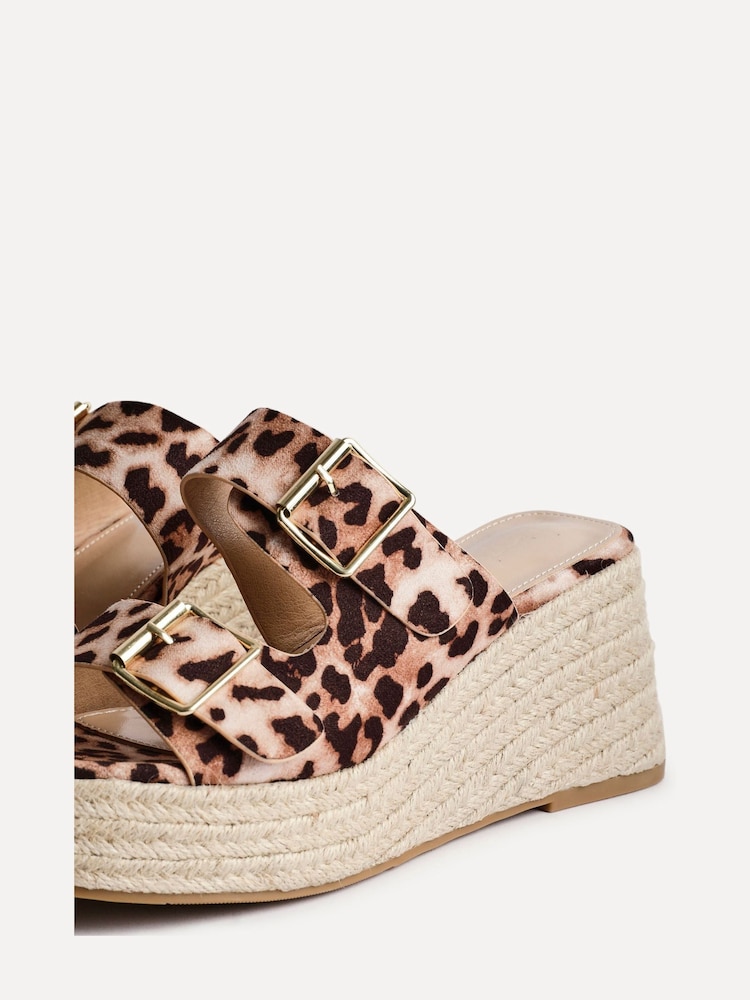 Linzi Animal Impact Wedge Mules With Buckle Details - Image 5 of 5