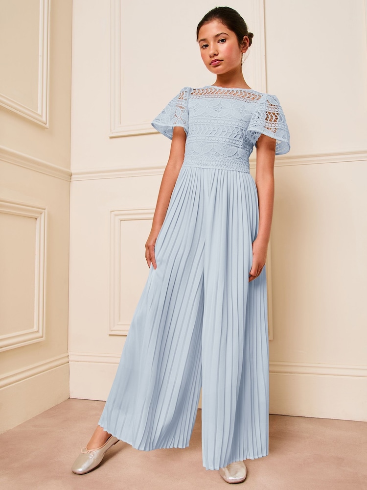 Blau - Lipsy Jumpsuit mit Spitzenärmeln und Flügelärmeln für besondere Anlässe (5-16Jahre) - Bild 1 von 4 Blau - Lipsy Jumpsuit mit Spitzenärmeln und Flügelärmeln für besondere Anlässe (5-16Jahre) - Bild 1 von 4