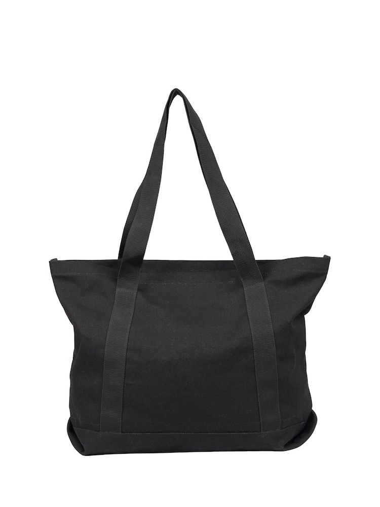 New Balance Black Classic Canvas 100% Cotton Tote - Image 2 of 5