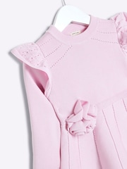 River Island Pink Girls Rose Flippy Dress - Image 3 of 4