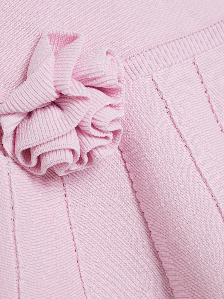 River Island Pink Girls Rose Flippy Dress - Image 4 of 4 River Island Pink Girls Rose Flippy Dress - Image 4 of 4