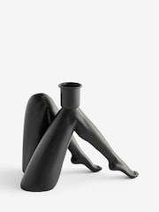 Rockett St George Black Leg Taper Candle Holder - Image 4 of 4