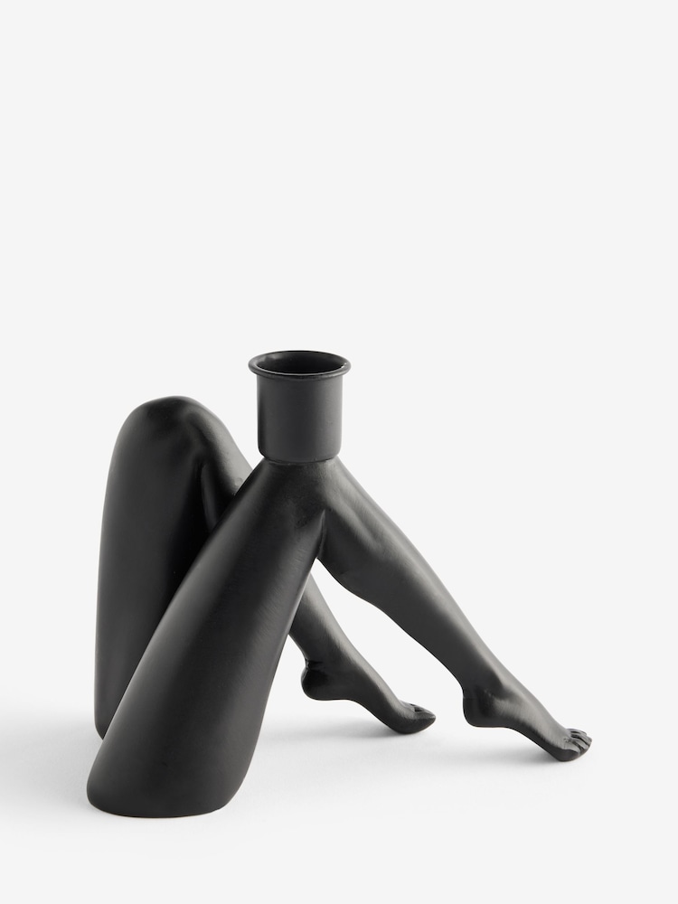 Rockett St George Black Leg Taper Candle Holder - Image 4 of 4 Rockett St George Black Leg Taper Candle Holder - Image 4 of 4