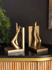 Rockett St George Set of 2 Gold Legs Bookends - Image 1 of 4