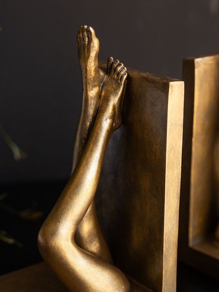 Rockett St George Set of 2 Gold Legs Bookends - Image 4 of 4