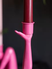 Rockett St George Pink Leg Taper Candle Holder - Image 3 of 4