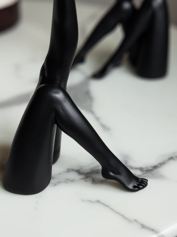 Rockett St George Black Leg Taper Candle Holder - Image 2 of 3