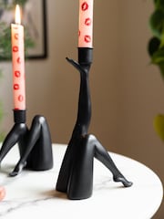 Rockett St George Black Leg Taper Candle Holder - Image 3 of 3