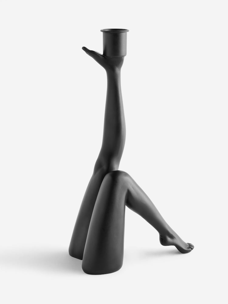 Rockett St George Black Leg Taper Candle Holder - Image 4 of 4 Rockett St George Black Leg Taper Candle Holder - Image 4 of 4
