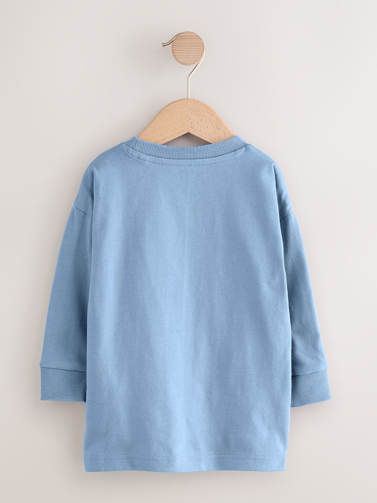 Green Farm Scene Long Sleeve Appliqué T-Shirt (3mths-7yrs) - Image 2 of 6