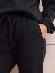 Black Cosy Waffle Long Sleeve Pyjamas - Image 5 of 8