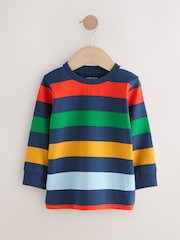 Multi Bright 100% Cotton Long Sleeve Stripe T-Shirt (3mths-7yrs) - Image 1 of 4