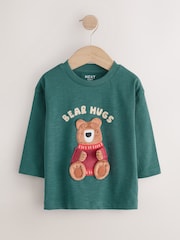 Green Bear Interactive Long Sleeve Appliqué T-Shirt (3mths-7yrs) - Image 3 of 6