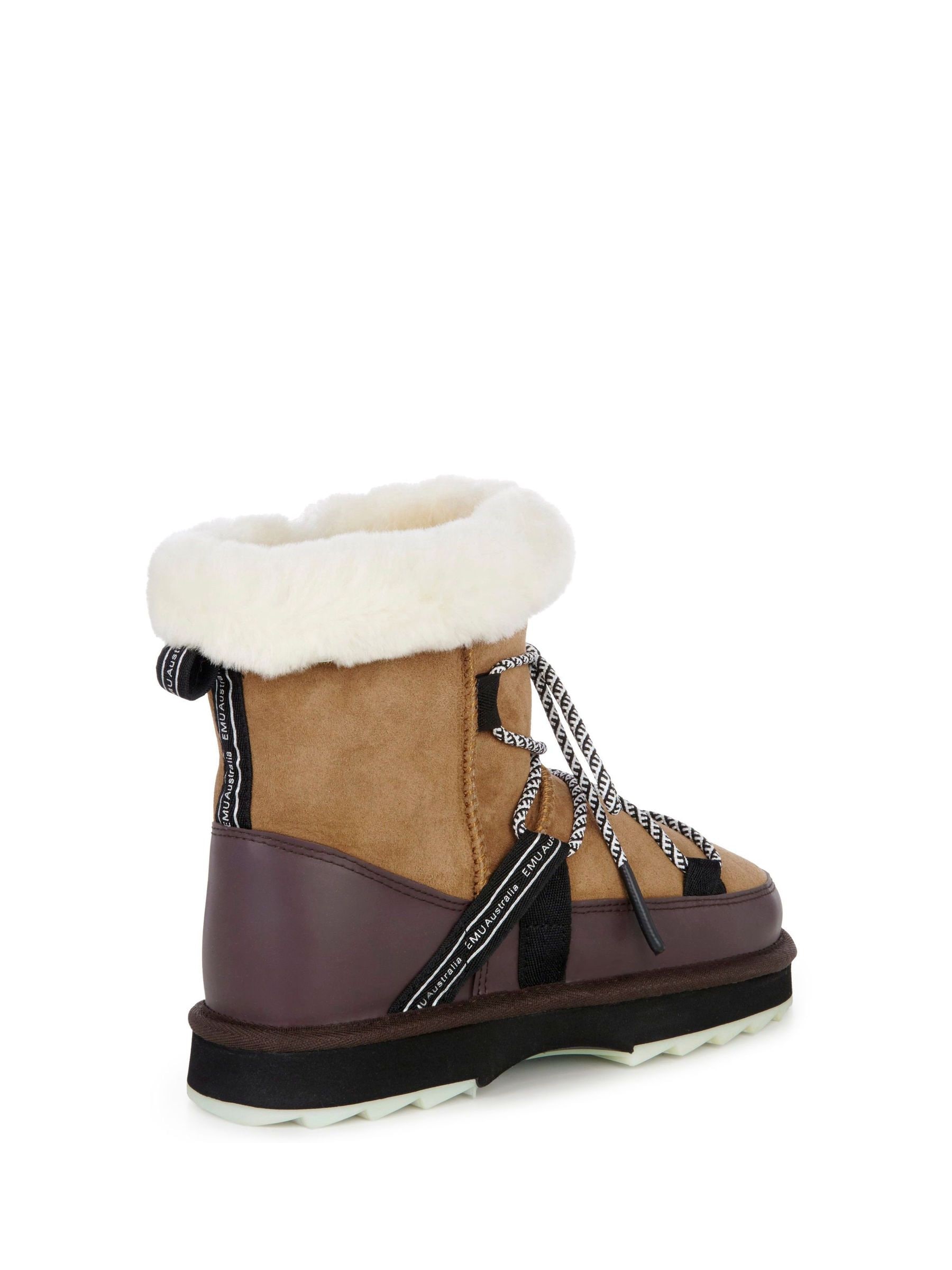Buy EMU Australia Brown Blurred Lace Up Snow Boots from the Next