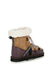 EMU Australia Brown Blurred Lace Up Snow Boots - Image 10 of 12