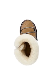 EMU Australia Brown Blurred Lace Up Snow Boots - Image 11 of 12