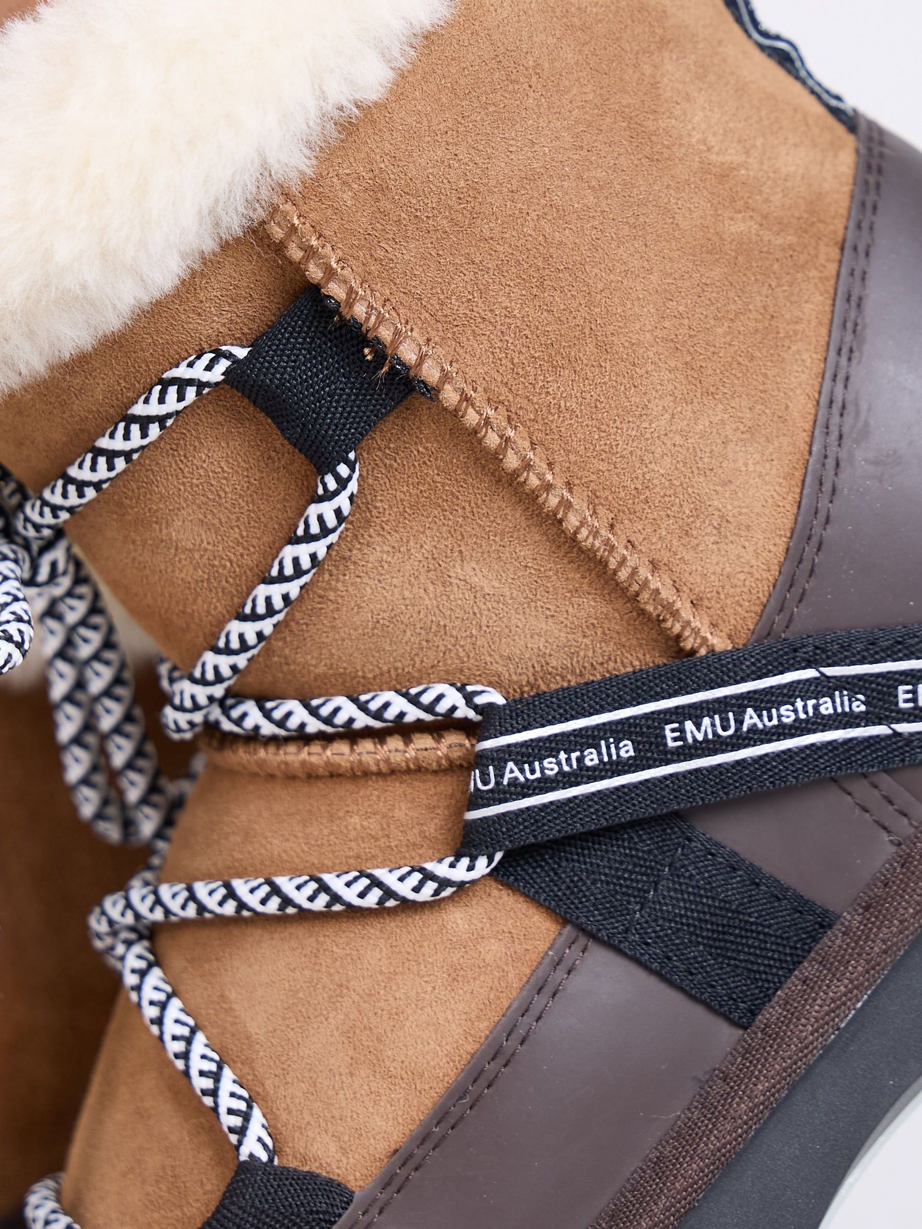 Buy EMU Australia Brown Blurred Lace Up Snow Boots from the Next