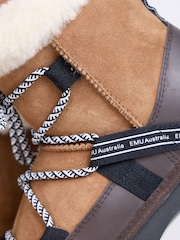 EMU Australia Brown Blurred Lace Up Snow Boots - Image 6 of 12