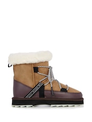 EMU Australia Brown Blurred Lace Up Snow Boots - Image 7 of 12
