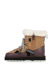 EMU Australia Brown Blurred Lace Up Snow Boots - Image 8 of 12