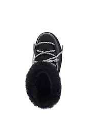 EMU Australia Black Blurred Micro Lace Up Snow Boots - Image 5 of 6