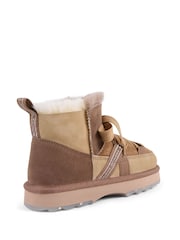 EMU Australia Beige Blurred Micro Lace Up Snow Boots - Image 6 of 8