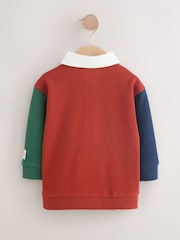 Colourblock in Braun - Langärmeliges Rugby-Poloshirt (3 Monate bis 7 Jahre) - Bild 7 von 9