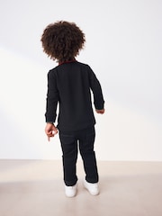 Black Tiger Long Sleeve Zip Polo Shirt (3mths-7yrs) - Image 3 of 8