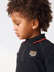 Black Tiger Long Sleeve Zip Polo Shirt (3mths-7yrs) - Image 4 of 8