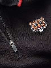 Black Tiger Long Sleeve Zip Polo Shirt (3mths-7yrs) - Image 7 of 8