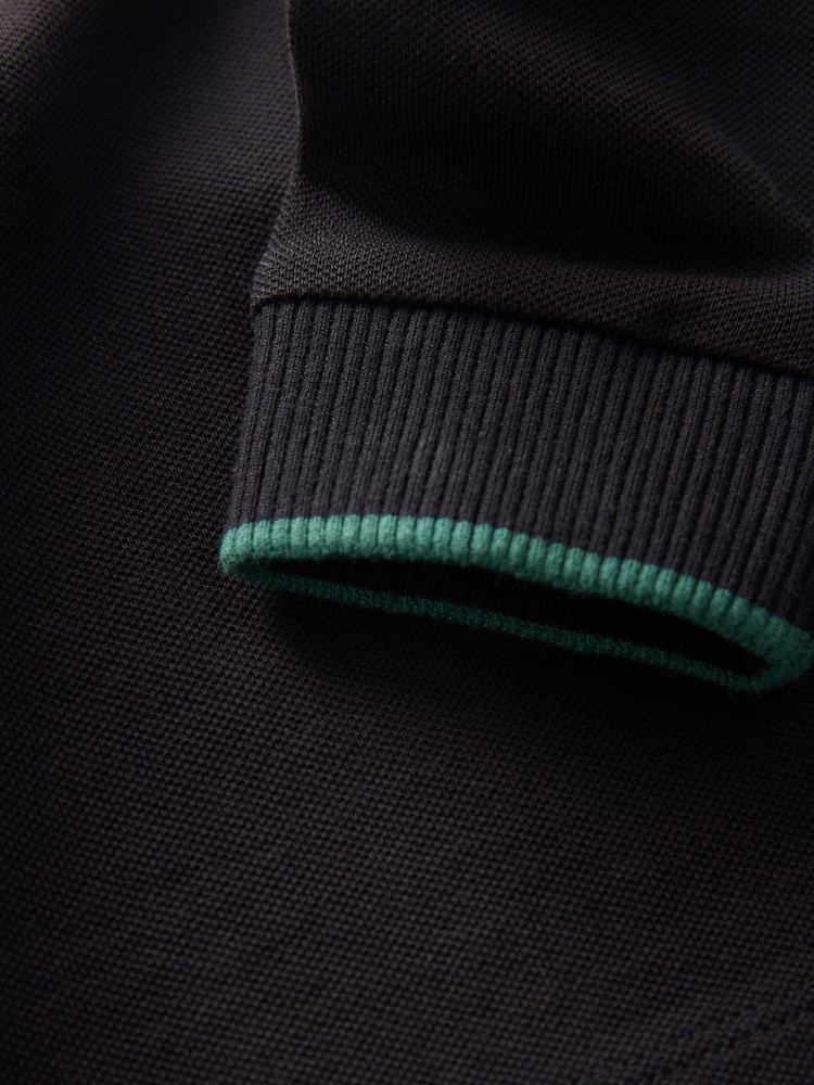 Black Tiger Long Sleeve Zip Polo Shirt (3mths-7yrs) - Image 8 of 8