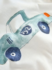 Blue Watercolour Car Long Sleeve Animal Print Character T-Shirts 3 Pack (3mths-7yrs) - Image 6 of 7