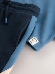 Blue/Navy Long Sleeve Soft Touch T-Shirt and Joggers Set (3mths-7yrs) - Image 5 of 6
