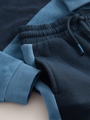 Blue/Navy Long Sleeve Soft Touch T-Shirt and Joggers Set (3mths-7yrs) - Image 6 of 6