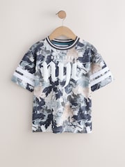 Navy/Blue/Camo Relaxed Fit Graphic Print Short Sleeve T-Shirts 3 Pack (3-16yrs) - Image 4 of 7