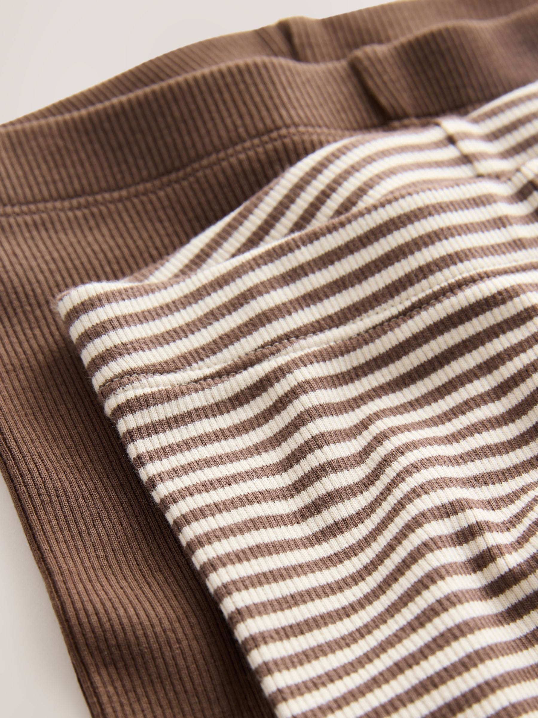 Buy Brown/Cream Babyccino Long Sleeve Tops & Leggings Set 2 Pack