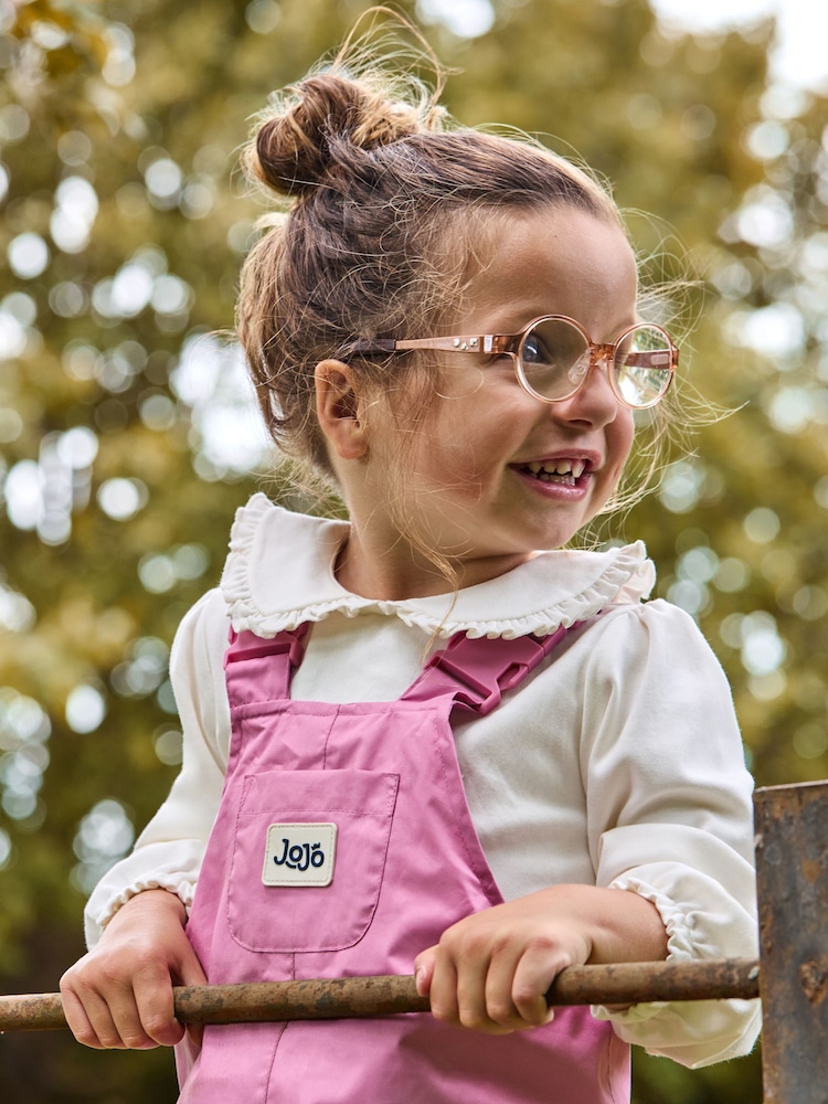 Pink - JoJo Maman Bébé Pack-Away Waterproof Dungaree - Bild 1 von 5