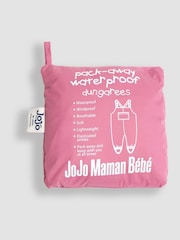 JoJo Maman Bébé Pink Pack-Away Waterproof Dungarees - Image 10 of 10