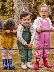 Pink - JoJo Maman Bébé Pack-Away Waterproof Dungaree - Bild 4 von 5