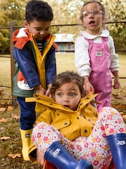 Pink - JoJo Maman Bébé Pack-Away Waterproof Dungaree - Bild 5 von 5