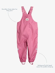 JoJo Maman Bébé Pink Pack-Away Waterproof Dungarees - Image 9 of 10