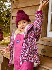 Lila - JoJo Maman Bébé Pack-Away Waterproof Dungaree - Bild 1 von 5