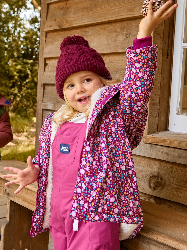Lila - JoJo Maman Bébé Pack-Away Waterproof Dungaree - Bild 1 von 5