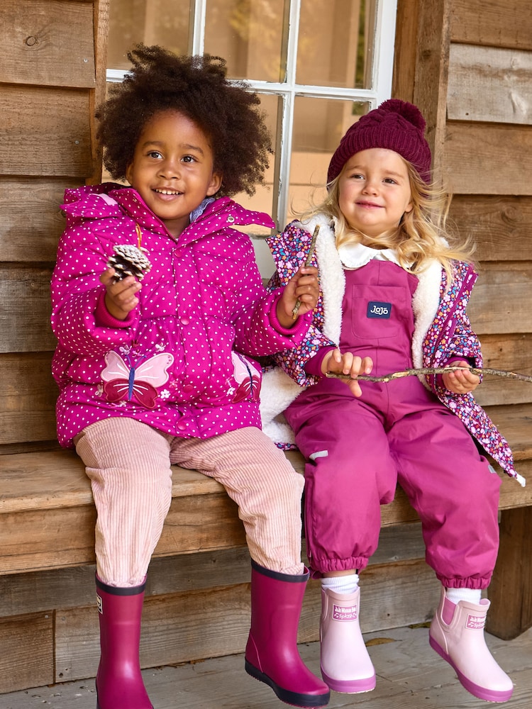 Lila - JoJo Maman Bébé Pack-Away Waterproof Dungaree - Bild 5 von 5