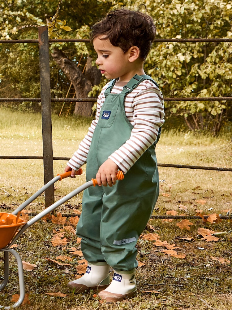 Grün - JoJo Maman Bébé Pack-Away Waterproof Dungaree - Bild 1 von 5