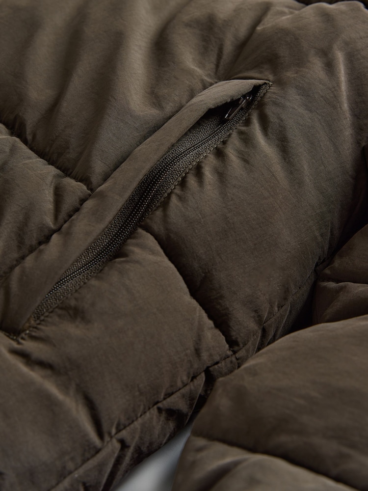 The Set Dark Khaki Short Padded Coat - Image 10 of 10