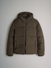 The Set Dark Khaki Short Padded Coat - Image 2 of 10